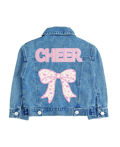 Sweet Wink Little Girl 's 5 -8 Cheer Bow Patch Denim Jacket