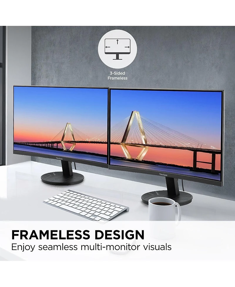 ViewSonic VA2416C 23.6" Curved Mva Full Hd Computer Monitor, 100Hz