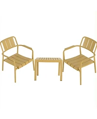 Streamdale Furniture Pp Chair and Table Set - Indoor/Outdoor, Easy Setup