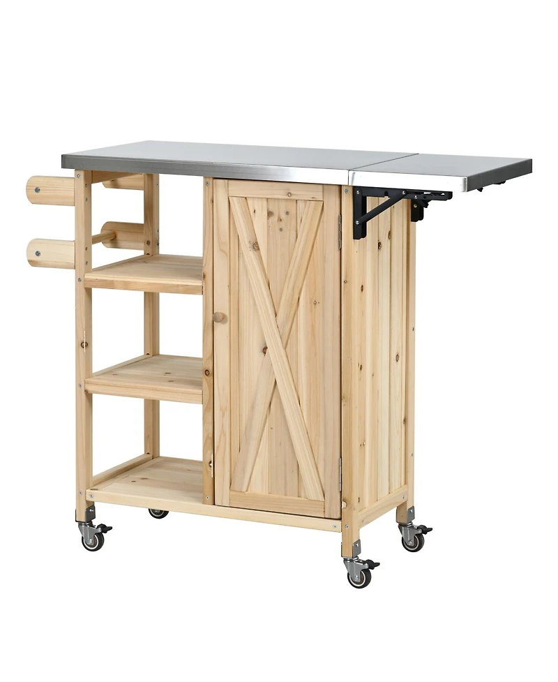Streamdale Furniture Portable Outdoor Kitchen Island with Storage
