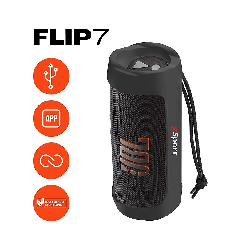 Jbl Flip 7 Waterproof Portable Speaker with gSport Silicone Sleeve