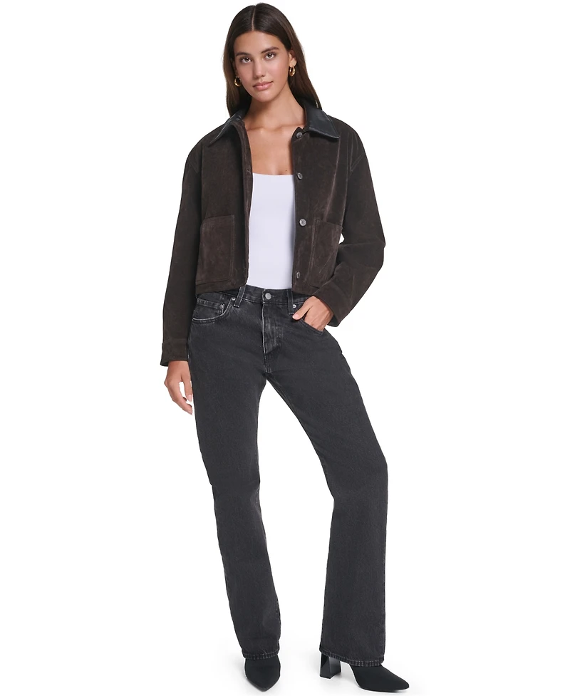 Levi's Women's Laydown Collar Cropped Chore Jacket