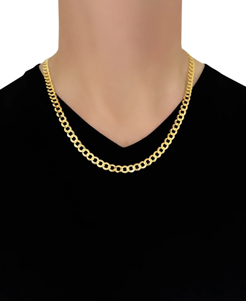 Macy's Solid Curb Chain 24" Necklace in 10k Yellow Gold