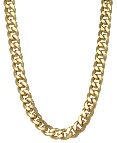 Italian Gold Semi-Solid Cuban Chain 22" Necklace in 10k Yellow Gold