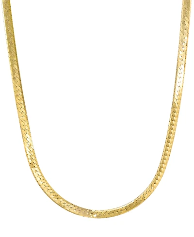 Italian Gold Herringbone Chain 18" Necklace in 10k Yellow Gold