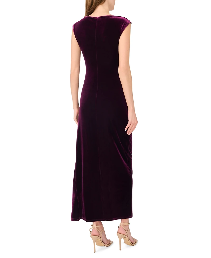 Msk Women's Asymmetrical Shirred-Waist Maxi Dress