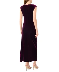 Msk Women's Asymmetrical Shirred-Waist Maxi Dress