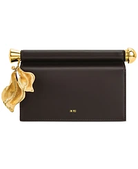 Jw Pei Holly Metal Pendant Embellished Plain Weave Mini Clutch Handbag
