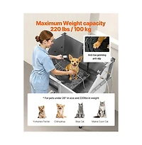 Ruie Stainless Steel Dog Washing Station with Faucet and Non-Slip Steps