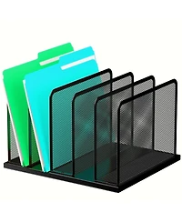 Danrong Heavy Duty Steel Mesh Desk File Organizer Compartments Desktop Sorter for Home Office Classroom