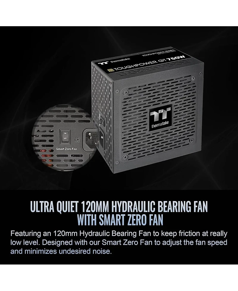 Thermaltake Toughpower Gt 750W 80 Plus Gold Fully Modular Power Supply, Compatible with Atx 3.1
