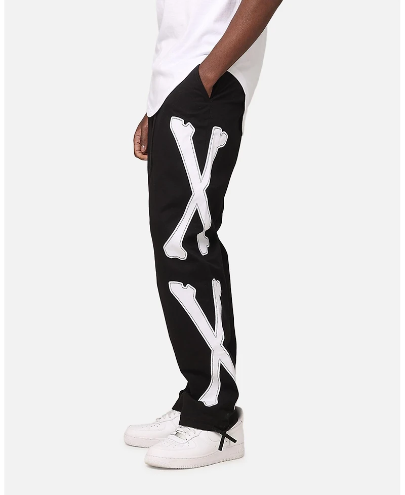 Saint Morta Mens Relaxed Fit Embroidered Graphic Pants