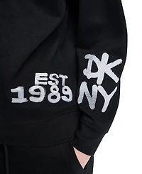 Dkny Sport Women's Graffiti Logo Crewneck Graphic Long-Sleeve Sweatshirt