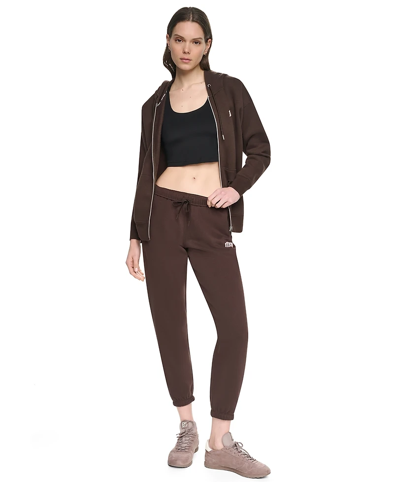 Dkny Sport Women's Puff Varsity Logo Full-Zip Hoodie