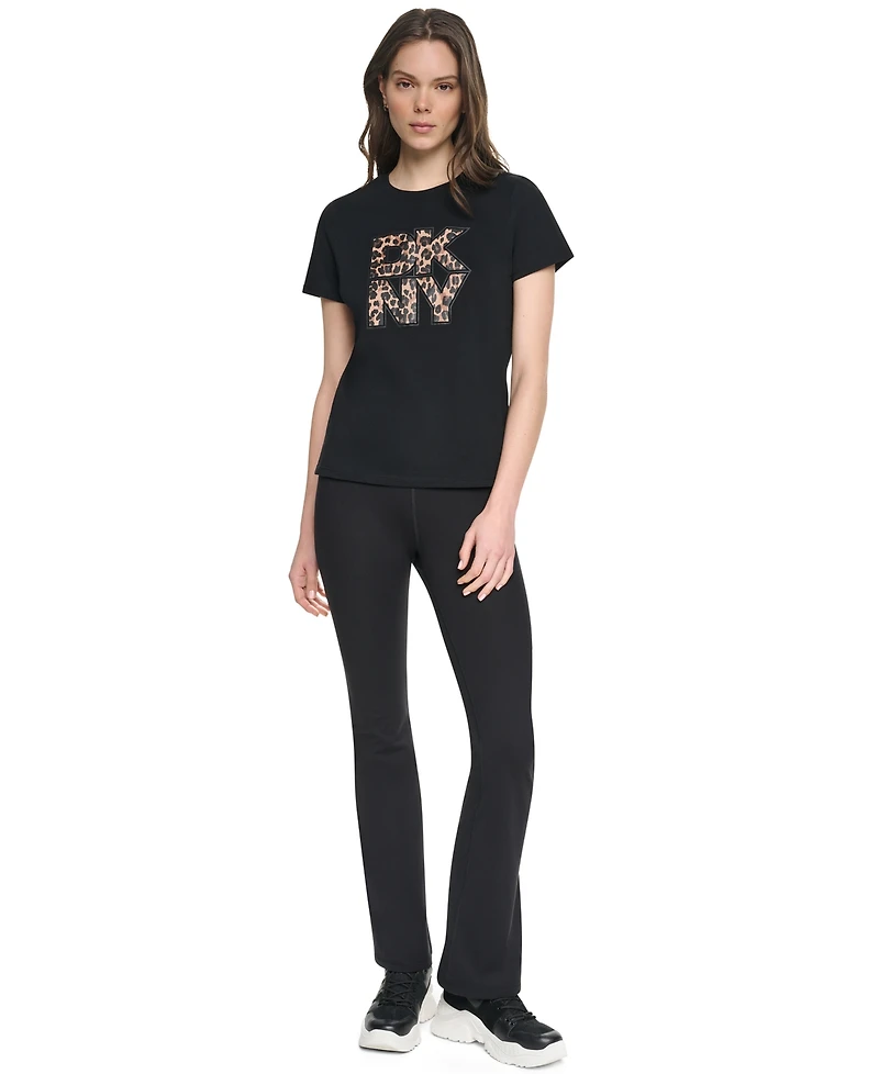 Dkny Sport Women's Stacked Puff Outline Short-Sleeve T-Shirt