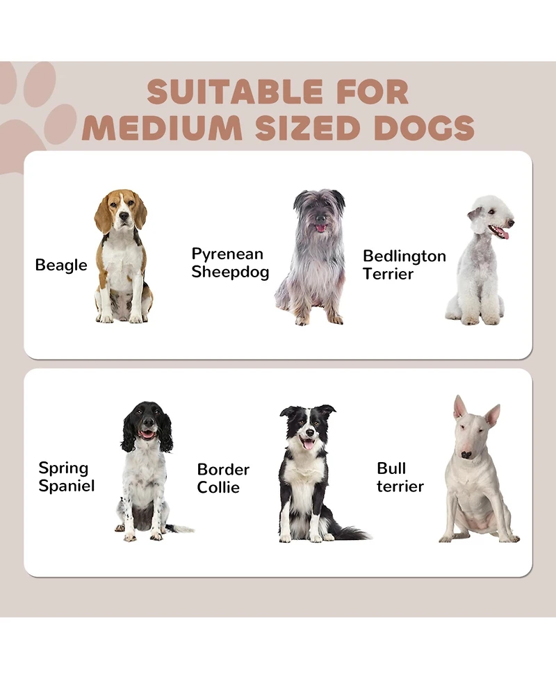 Ruie Dog Feeding Station Cabinet with Hidden Raised Bowls and Adjustable Panel