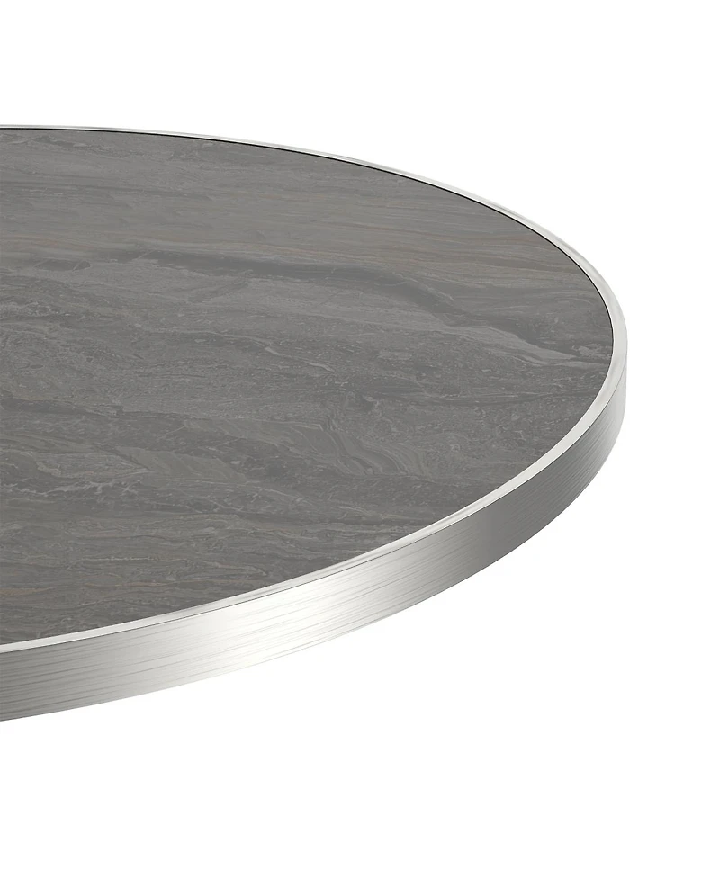 Streamdale Furniture Round Modern Dining Table Faux Marble Top Bistro Tulip Table