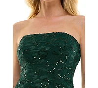 Seni & Cade Juniors' Floral Applique Fit Flare Dress