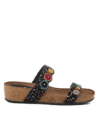 Azura Women's Slide Wedge with Natural Cork Sole
