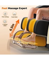 Fed Fitness 4D Massage Chair Full Body, Zero Gravity Massage Chair with Heat and Foot Massage with Airbags, Kneading, Bluetooth, Lcd Touch Control