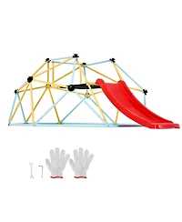 Vevor Climbing Dome 8FT Geometric Dome Climber with Slide Jungle Gym 3-9 Years