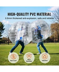 Vevor Inflatable Bumper Balls 2-Pack 4FT/1.2M Sumo Zorb Balls for Teens