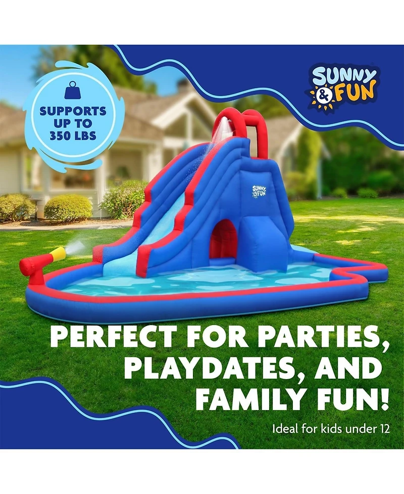 Sunny & Fun Inflatable Water Slide & Blow up Pool
