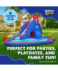 Sunny & Fun Inflatable Water Slide & Blow up Pool