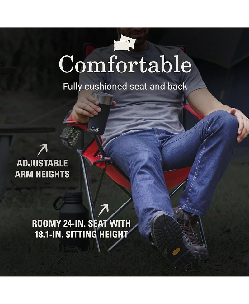 Coleman Broadband Mesh Quad Camping Chair with Carry Bag