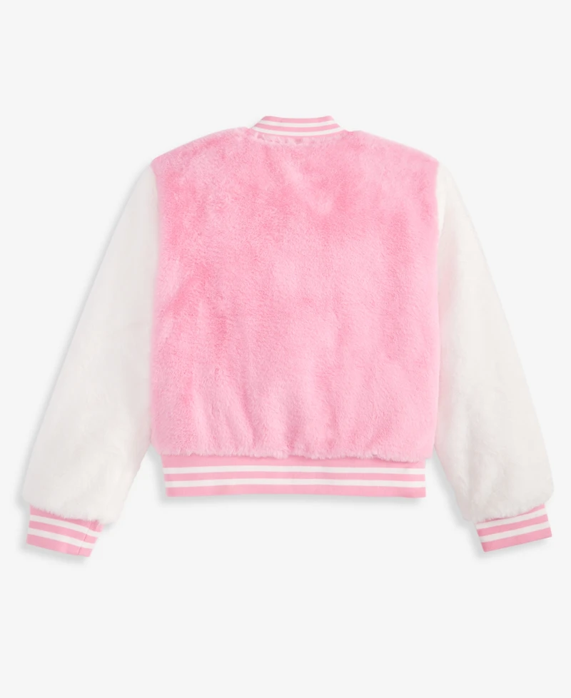 Epic Threads Girls' Xs-xl Faux-Fur Varsity Bomber Jacket, Macy's Exclusive