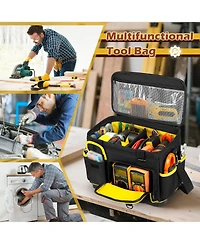 Xdovet Tool Bag Hard Bottom Detachable Divider Heavy Duty Tote Pockets