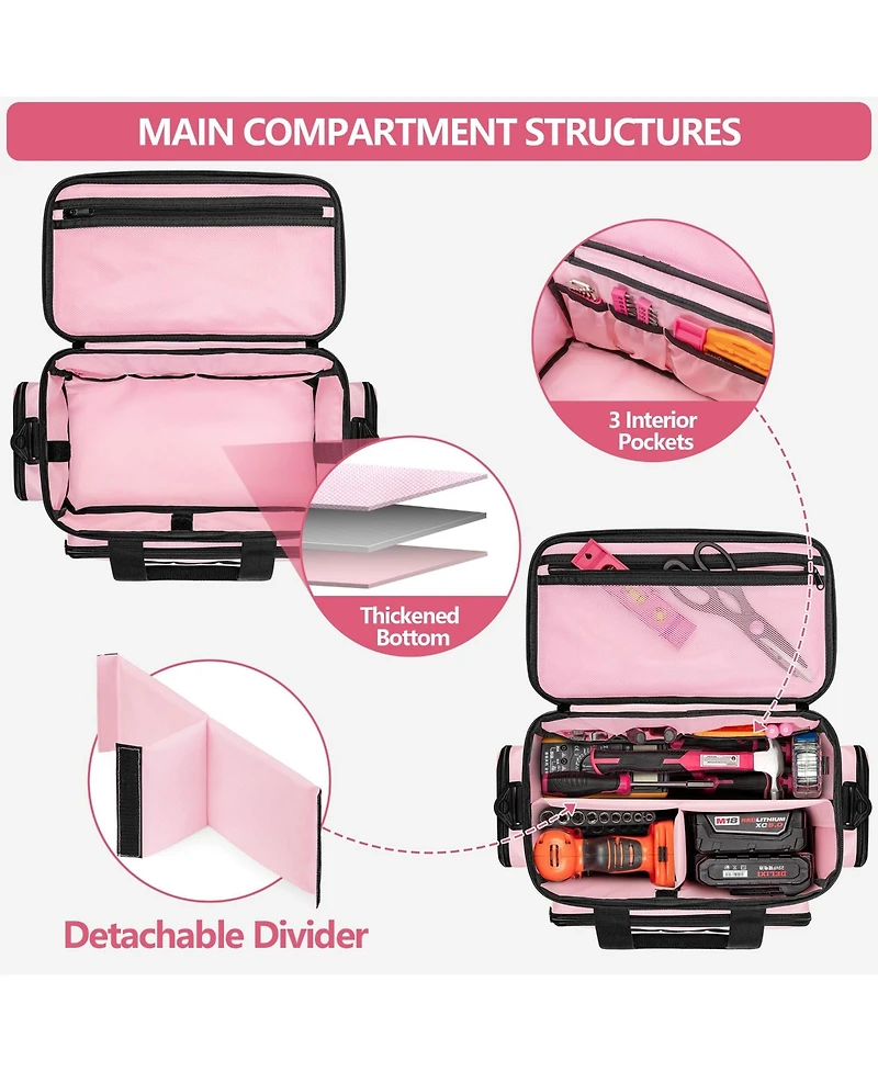 Xdovet Tool Tote Bag Women Electrician Carpenter Repair Organizer