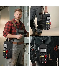 Xdovet Heavy Duty Tool Bag Carabiner Pouch Portable Utility Organizer Shoulder Electricians
