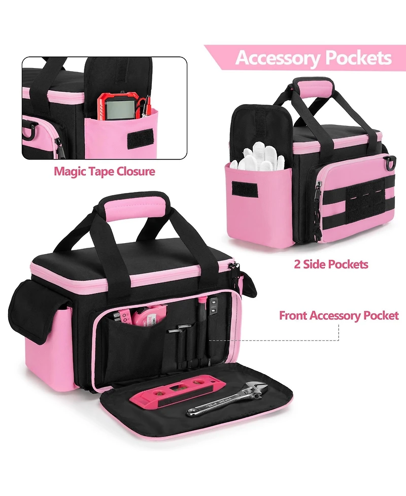 Xdovet Tool Bag Organizer Padded Bottom Multi-functional Work Repair Electrician Carpenter