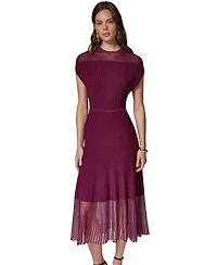 Donna Karan New York Women's Mock Neck Midi Dress