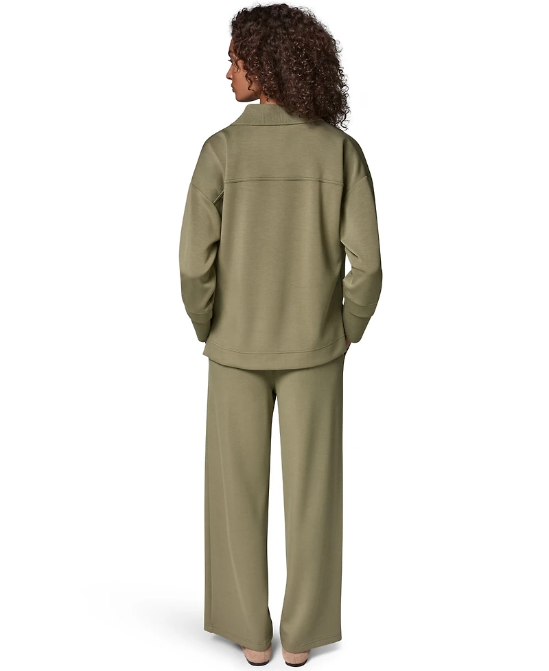Donna Karan Weekend Women's Jet Setter Long-Sleeve V-Neck Top