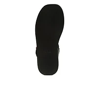 Dacosta Womens Genuine Leather Gladiator Flatform Sandals in Black