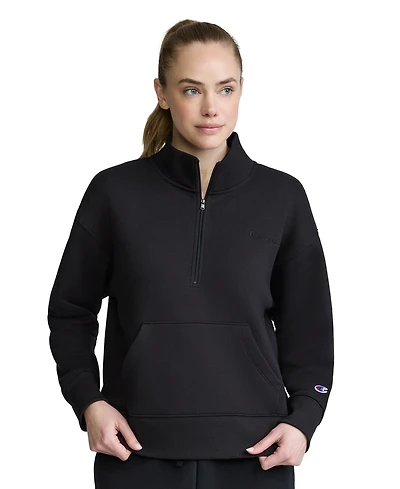 Champion Women's Fleece Mock Neck Quarter-Zip Sweatshirt