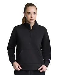 Champion Women's Fleece Mock Neck Quarter-Zip Sweatshirt
