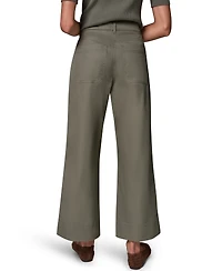 Donna Karan Weekend Women's Cotton Twill Wide-Leg Mid-Rise Pants,