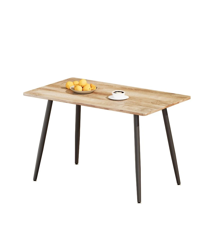 Streamdale Furniture 47 Inch Modern Wood Dining or Desk Table, Metal Legs