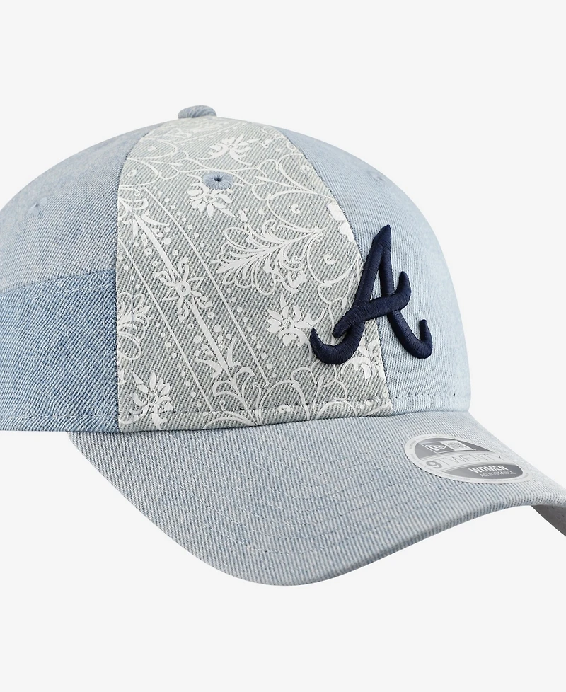 New Era Women's Atlanta Braves Denim Patchwork 9TWENTY Adjustable Hat