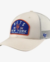 '47 Brand Men's Cream New York Mets Leland Adjustable Trucker Hat