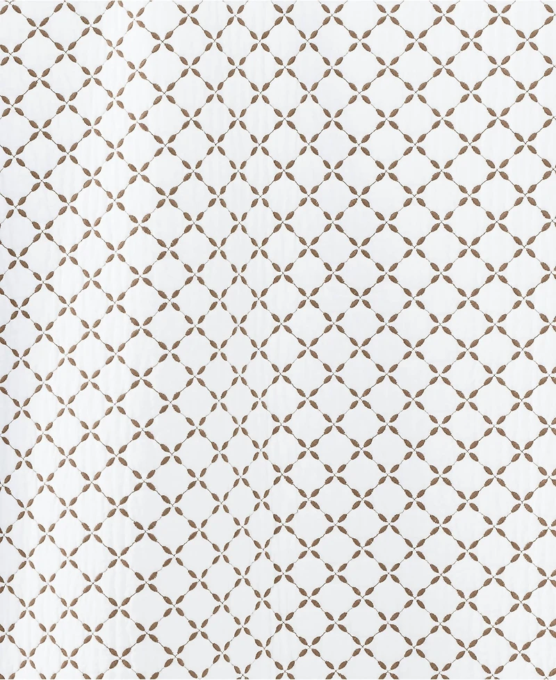 Lands' End Embroidered Diamond Double Voile Sham