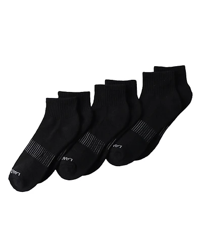 Lands' End Men's Men s 3-Pack Half Cushion Sport Quarter Socks