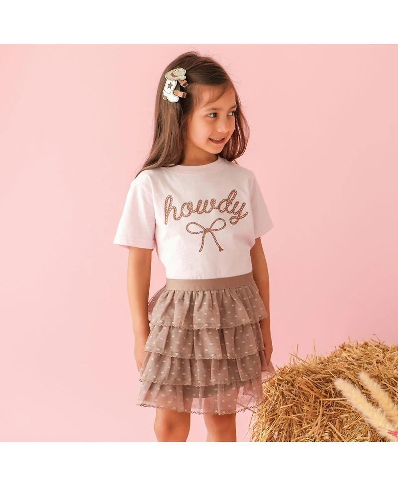Sweet Wink Little Girls (5 - 8) Bandana Howdy Darling Western Short Sleeve T-Shirt