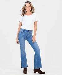 Women's Petite Pull-On High-Rise Bootcut Jeans, Created for Macy's