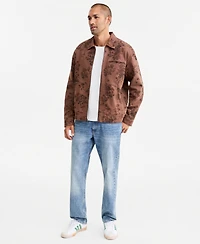 Sun + Stone Men's Floral Canvas Chore Jacket, Macy's Exclusive