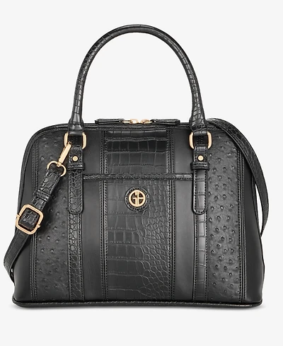 Giani Bernini Mixed Media Detailed Dome Satchel, Macy's Exclusive