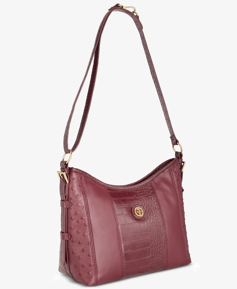 Giani Bernini Mixed Media Soft Shoulder Bag, Macy's Exclusive